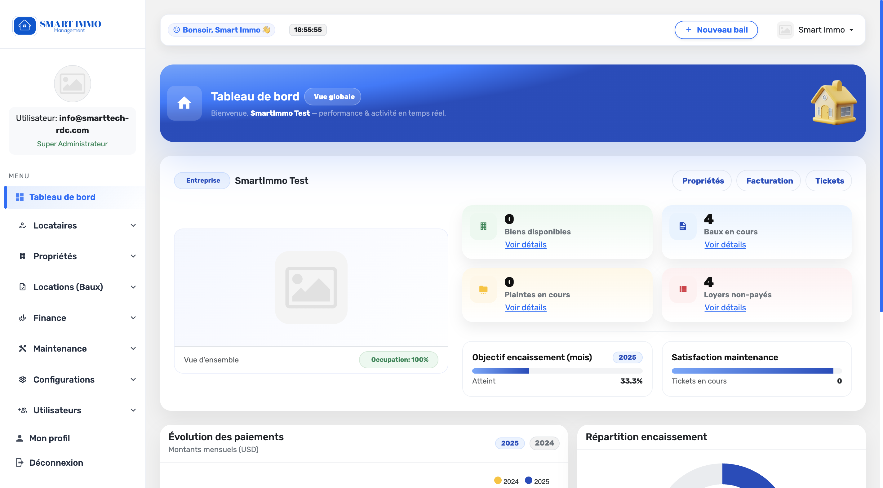 Tableau de bord Smart Immo