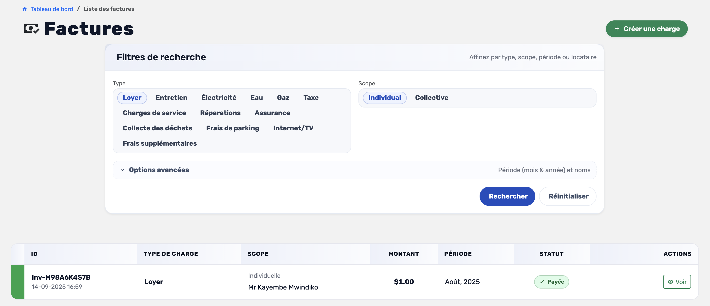 Factures & paiements