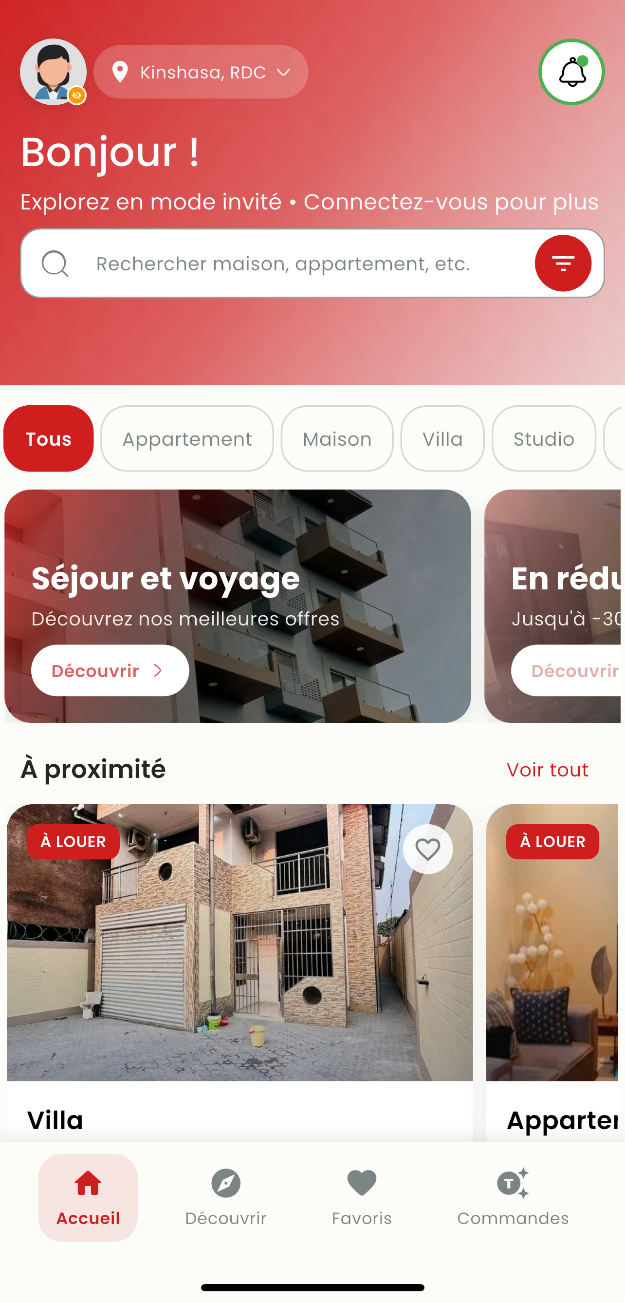 Aperçu de l’application Smart Immo