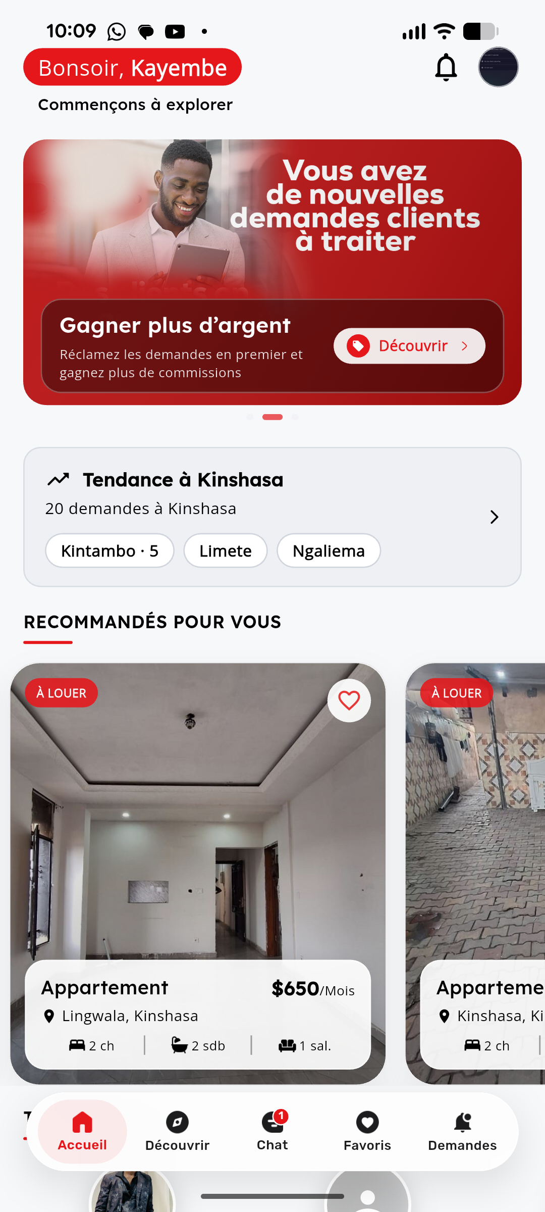 Aperçu de l’application Smart Immo